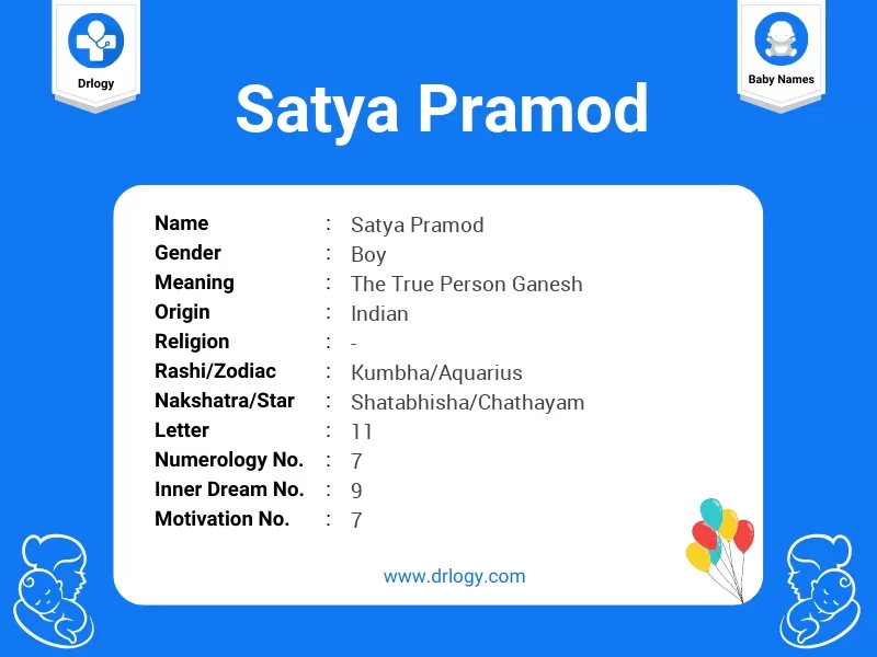 Satya Pramod Name Meaning